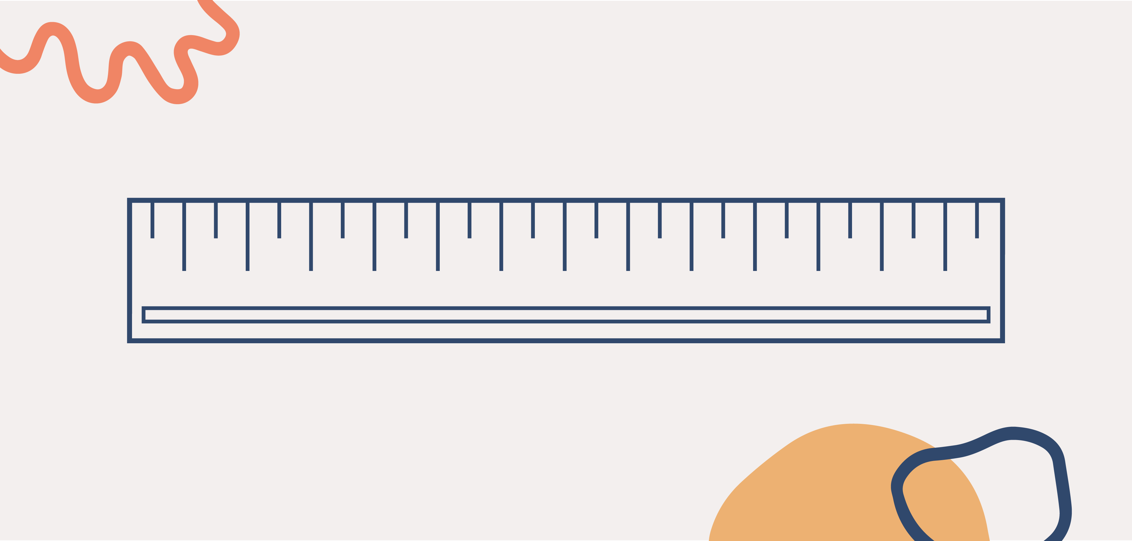 Illustration showing a measuring device commonly known as a ruler or straight edge