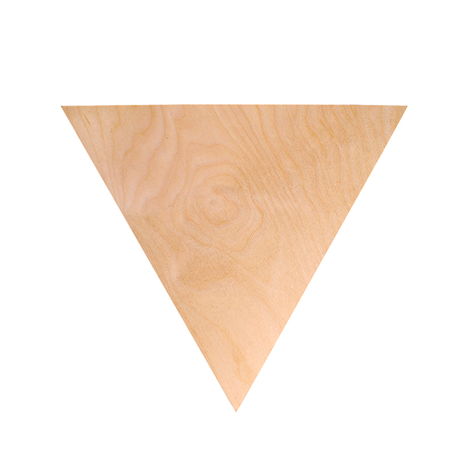1/2" x 12" Birch Plywood Triangle top view