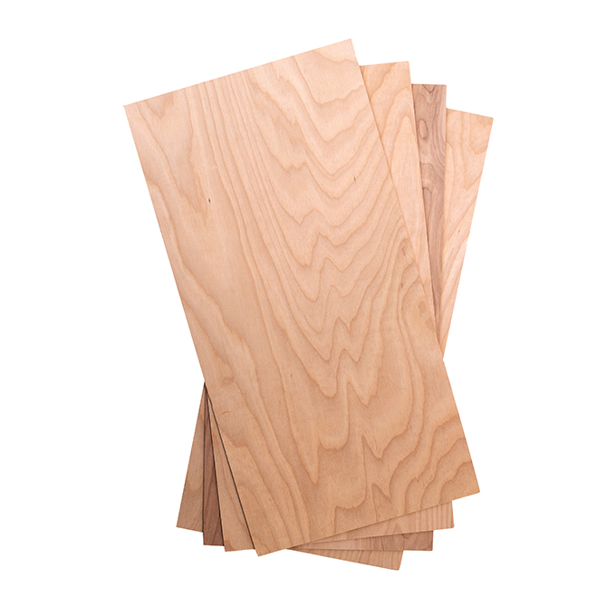 1/8" x 12" x 24" Birch Plywood 4-pack stacked and fanned